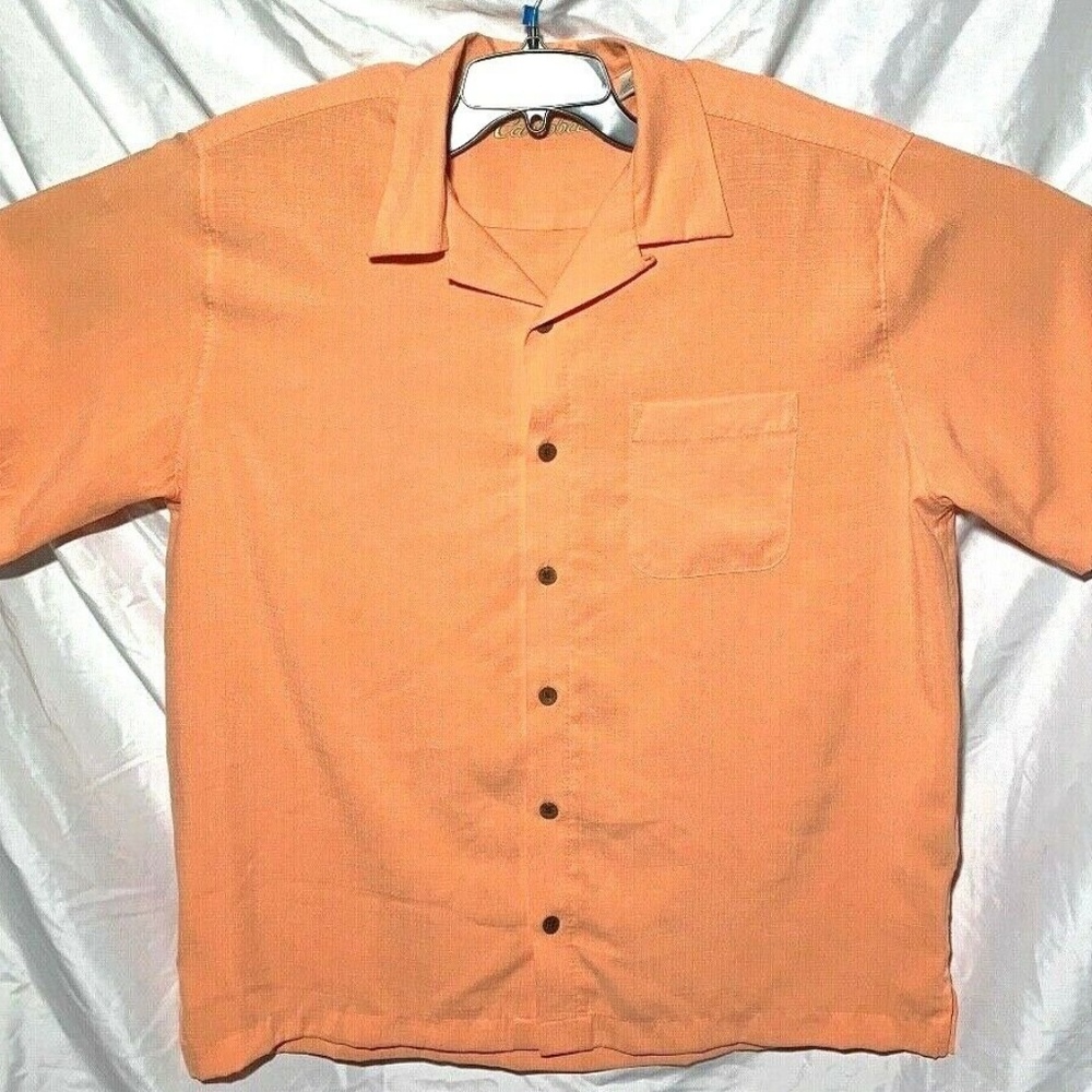 CARIBBEAN Joe XL Short Sleeve Button Front